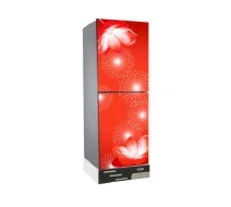 VISION Glass Door Refrigerator RE-185L Digital Lily Flower Bottom Mount